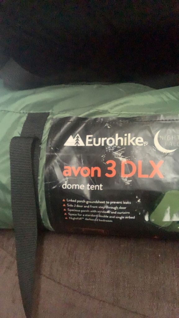 Eurohike Avon 3 DLX Dome Tent – Green, As New