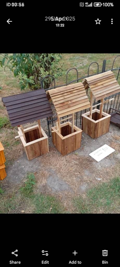 Garden wishing wells £10 each