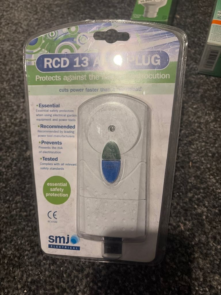 Brand new boxed RCD 13A Safety Plug SMJ Electrical.