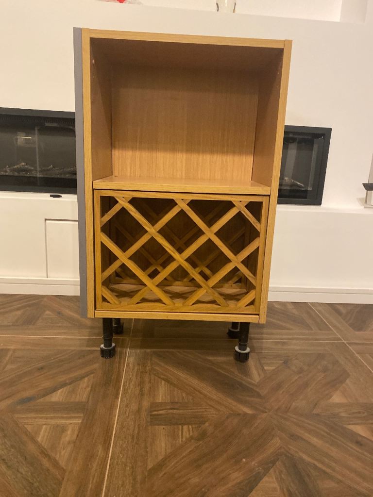 Wine rack with shelf above. 
