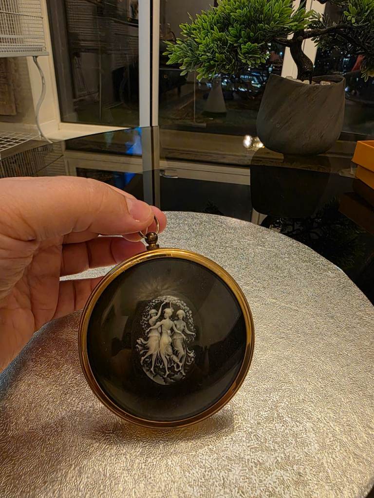 Vintage Peter Bates Miniature "Three Graces in Cameo" - Made in England