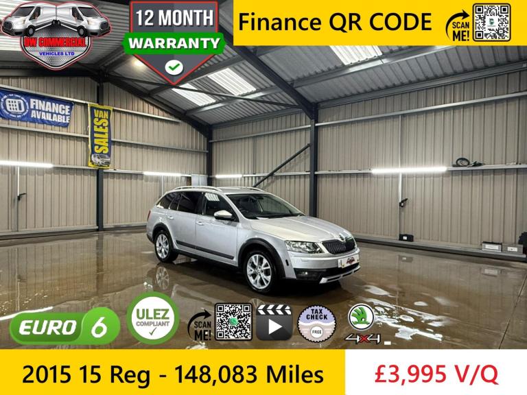 2015 15 Reg SKODA OCTAVIA 2.0 TDI CR Scout 4x4 5dr Silver