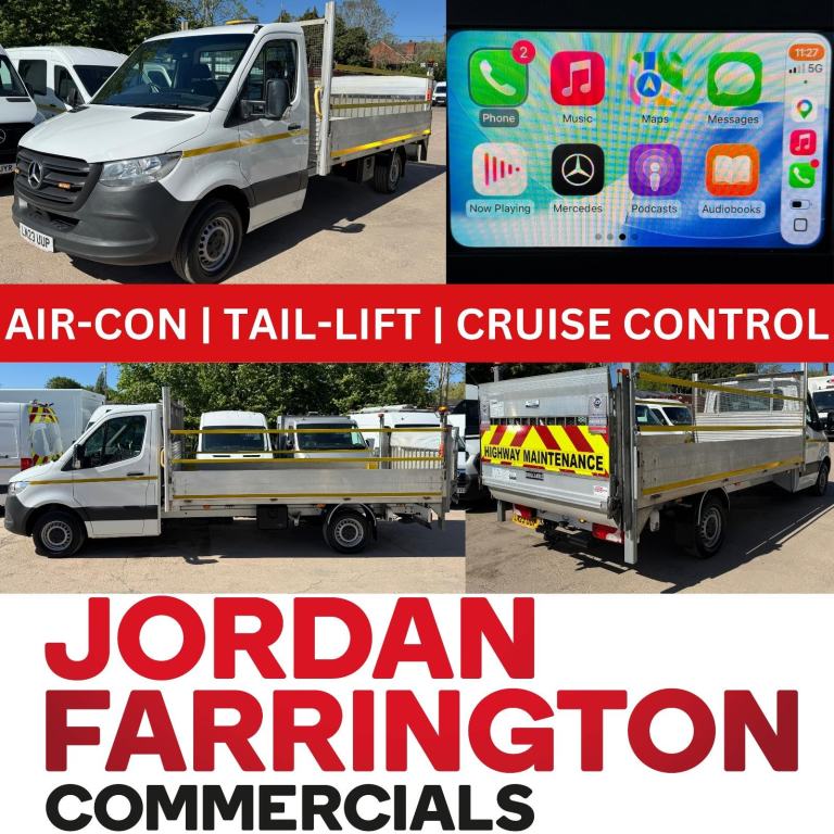 2023 MERCEDES-BENZ SPRINTER 315 TRAFFIC MANAGEMENT DROPSIDE WITH AIRCON & CRUISE