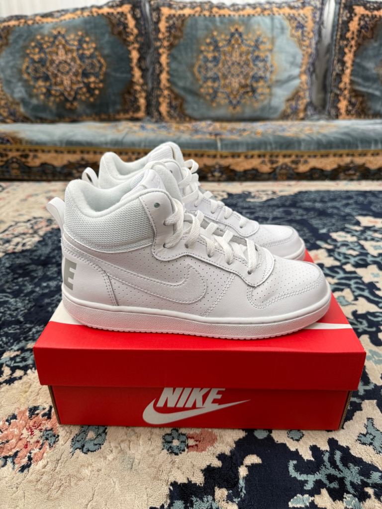 New Nike Court Borough Low 2 Trainers – White, UK 4.5