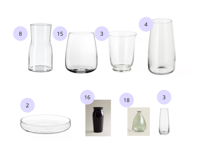 image for Vase Bundle – 69 Glass Vases Perfect for Event Styling or DIY Flowers