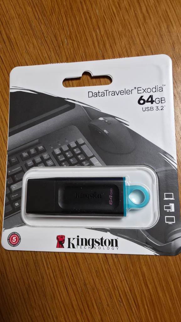 Kingston DataTraveler Exodia 64GB USB 3.2 Flash Drive - Black/Teal (DTX/64GB)