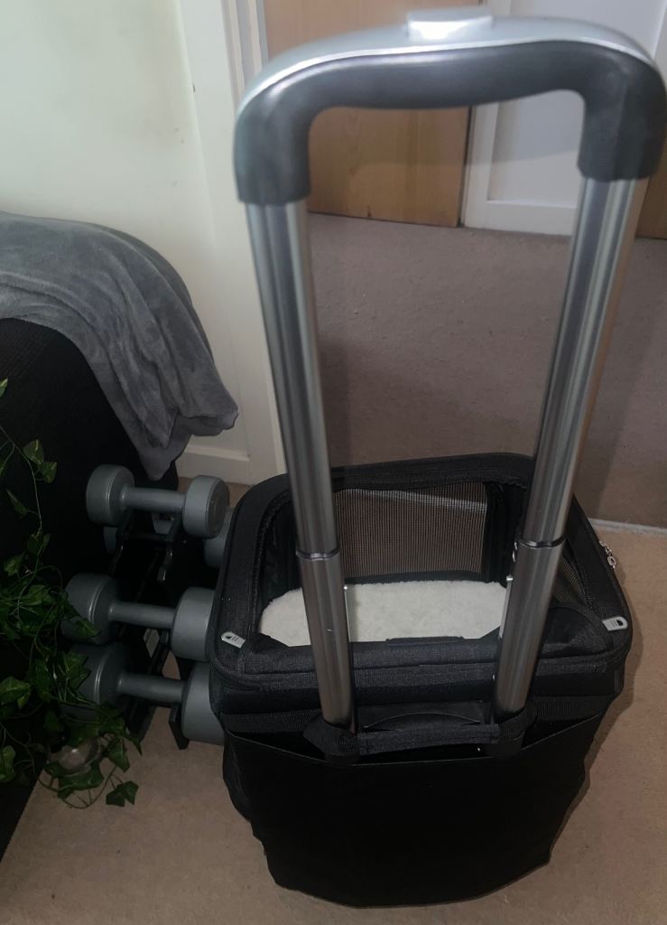2 Compartment Pet Travel Carrier with Wheels