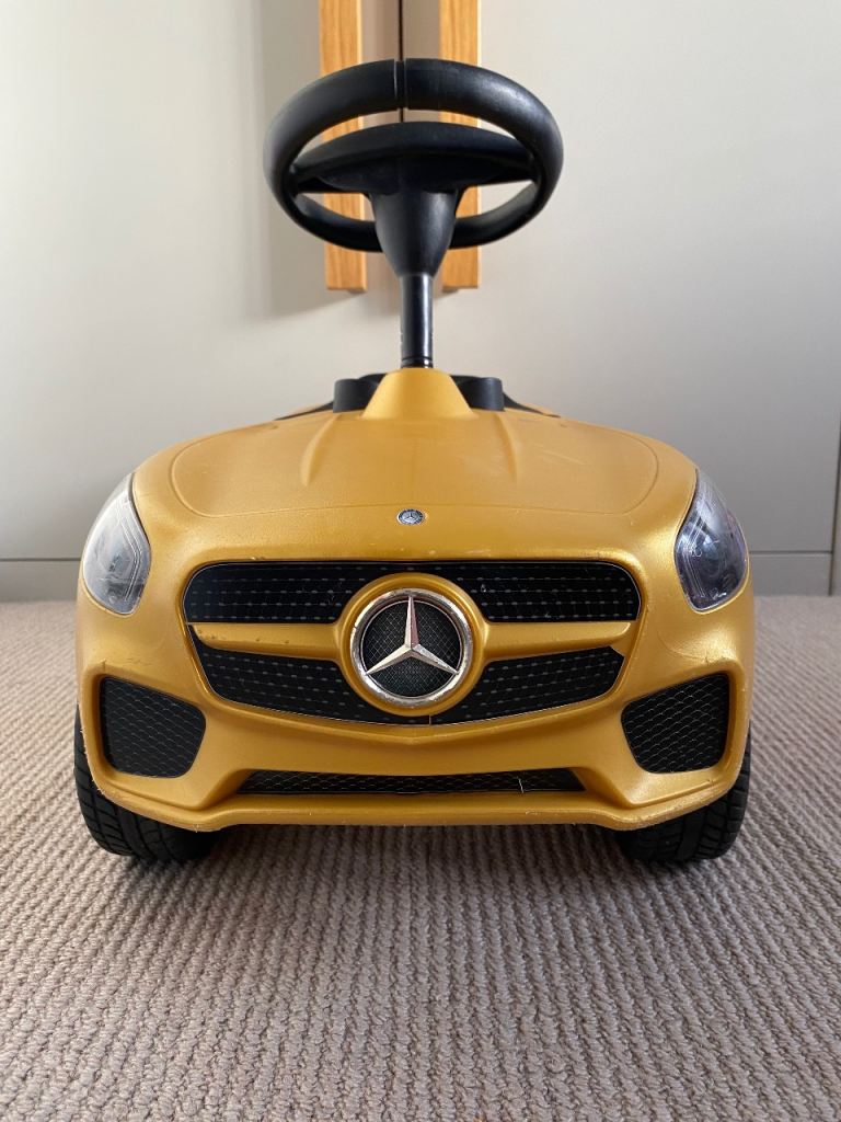 Mercedes-Benz Exclusive Golden Ride On Toy Car With Light Up Headlights