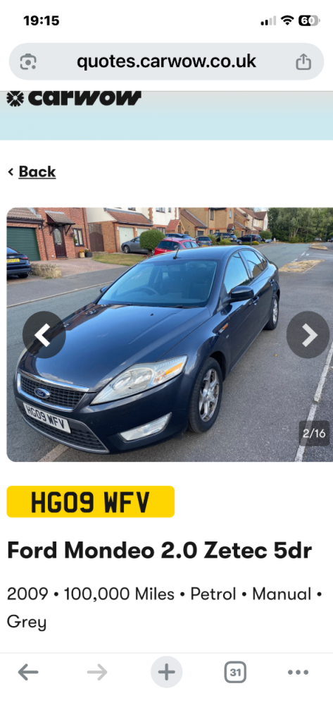 Ford, MONDEO, Hatchback, 2009, Manual, 1999 (cc), 5 doors