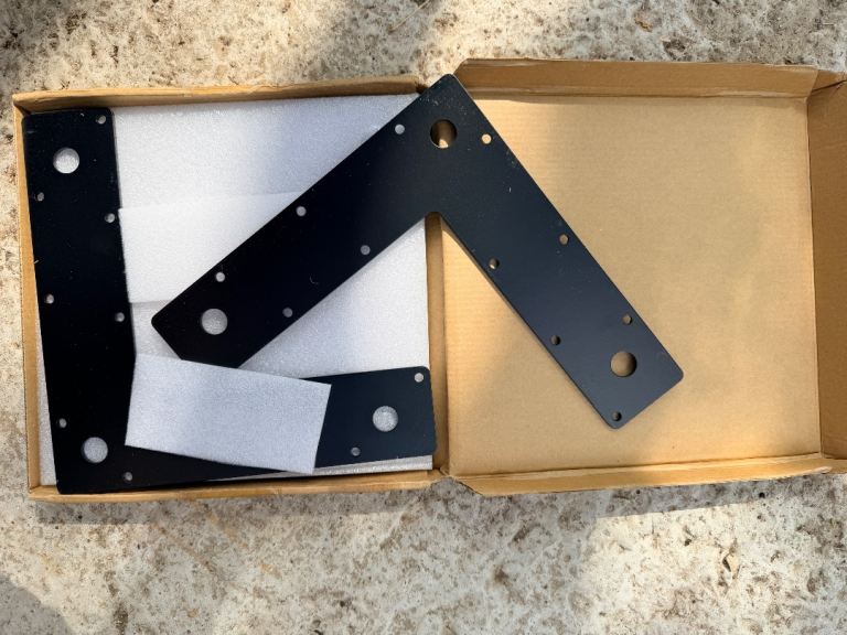 Wandou L-Shape Flat Mending Plates - Black Steel, New