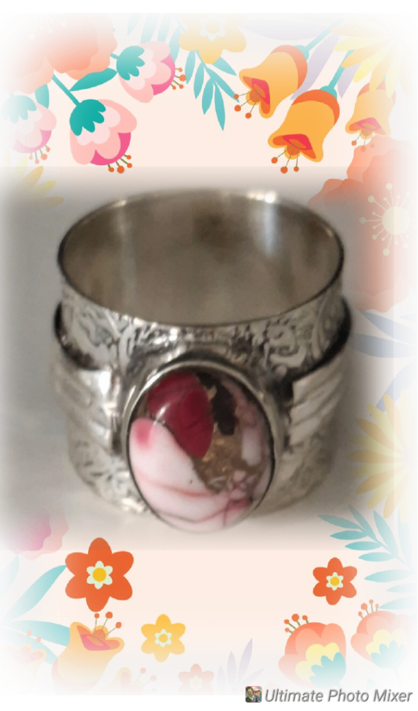 Lovely wide band ring size 9 925 solid silver 