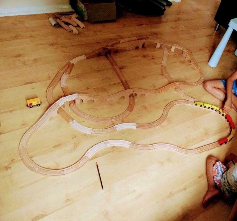 Wooden train set