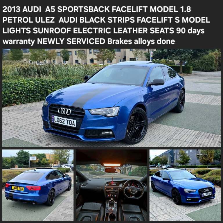 2012 Audi A5 1.8T FSI FACELIFT S MODEL UPGRADES SUNROOF LEATHER SEATS 90 DAYS WARRANTY  HATCHBACK...