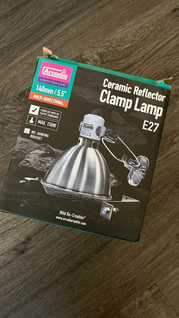 Arcadia Ceramic Reflector Clamp Lamp (E27, 140mm) – Great Condition