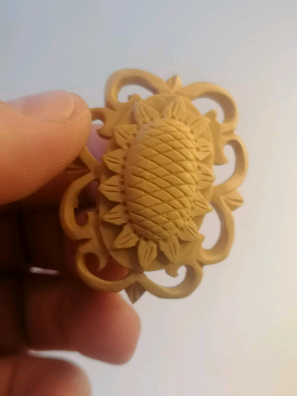 Handcraft Wooden brooch. 