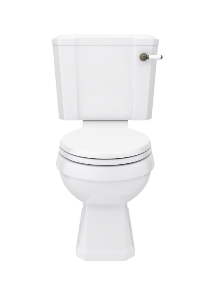 New Victorian Plumbing Toilet- White Ceramic