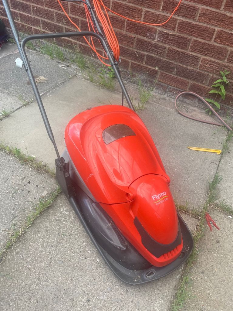 Flymo Electric Lawnmower – Red, Good Working Condition