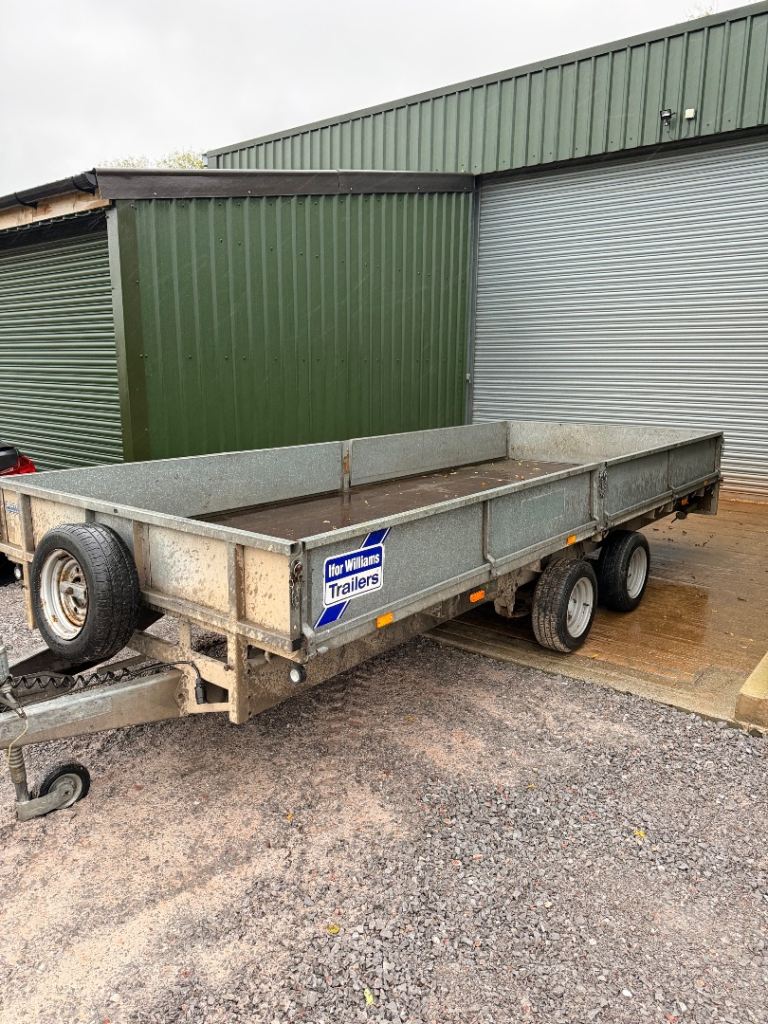 2007 Ifor Williams LM166G 16ft twin axle flatbed trailer with sides and ramps 3500kg gross