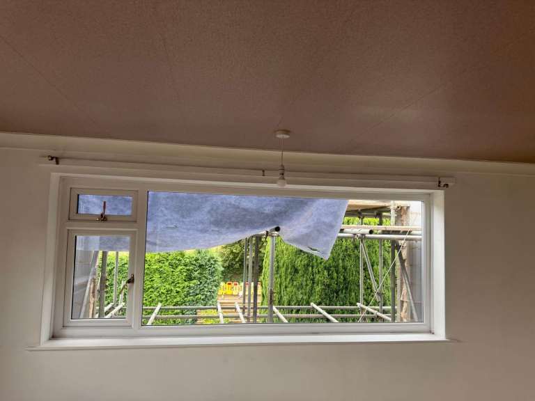 Large double glazed window