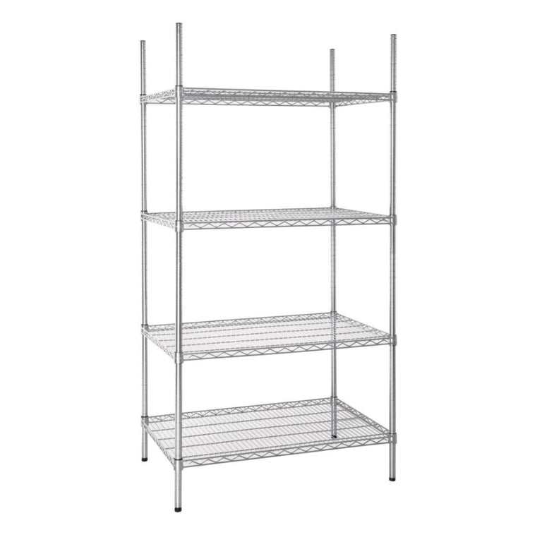 Galvanised Zinc 4 Tier Wire Shelving Kit 915x610mm
