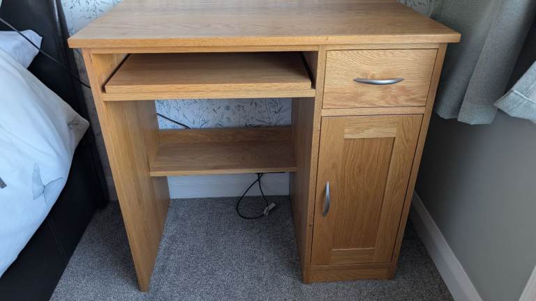 Used desk, / dressing table solid oak 