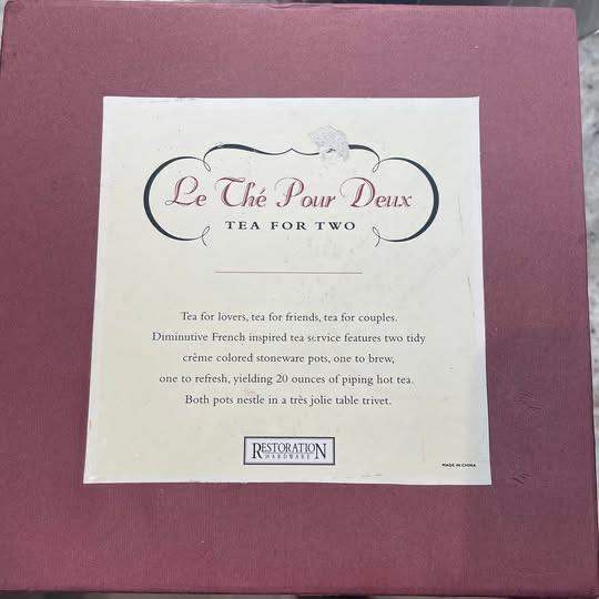 Restoration Hardware Le Thé Pour Deux Tea Set - As Good As New
