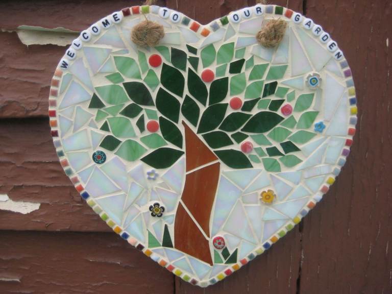 Welcome to Our Garden Mosaic on Slate Plaque for £7.00