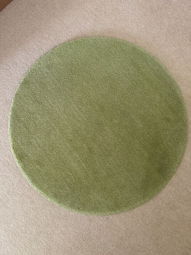 IKEA ringum 70cm green round rug