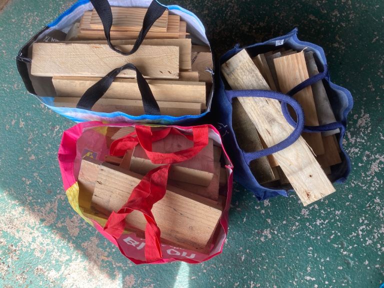 4 x Bags of clean Wood for kindling/fire pits, etc £6 all or £2 a bag