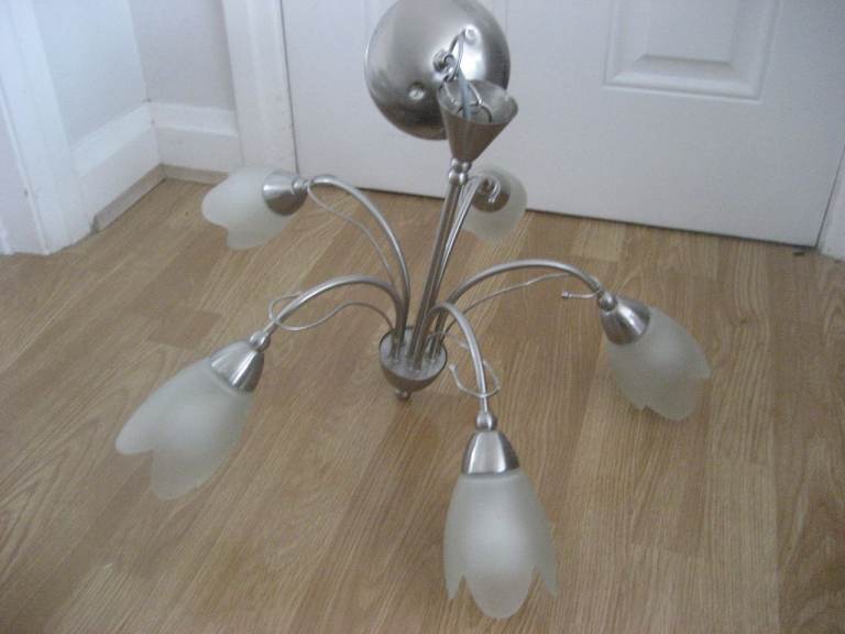 2 CEILING LIGHTS, both nearly new, with bulbs.
