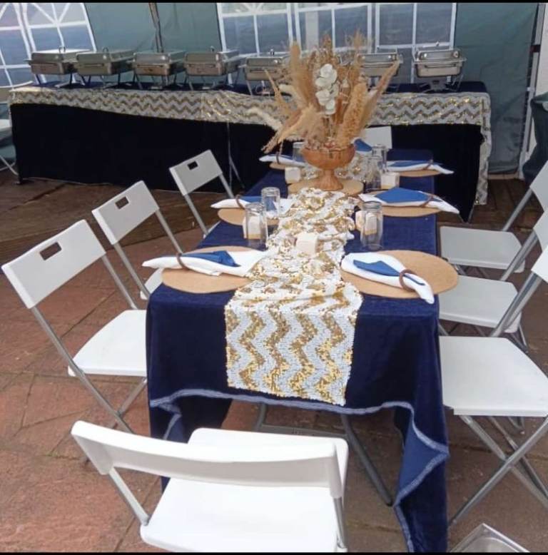 Table, chair, and Marquee hire for parties and events