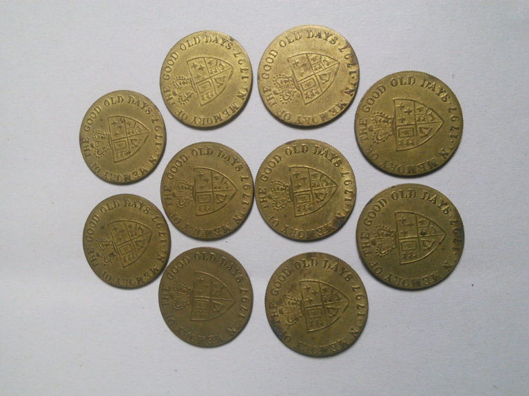  - In memory of the good old Days vintage  tokens