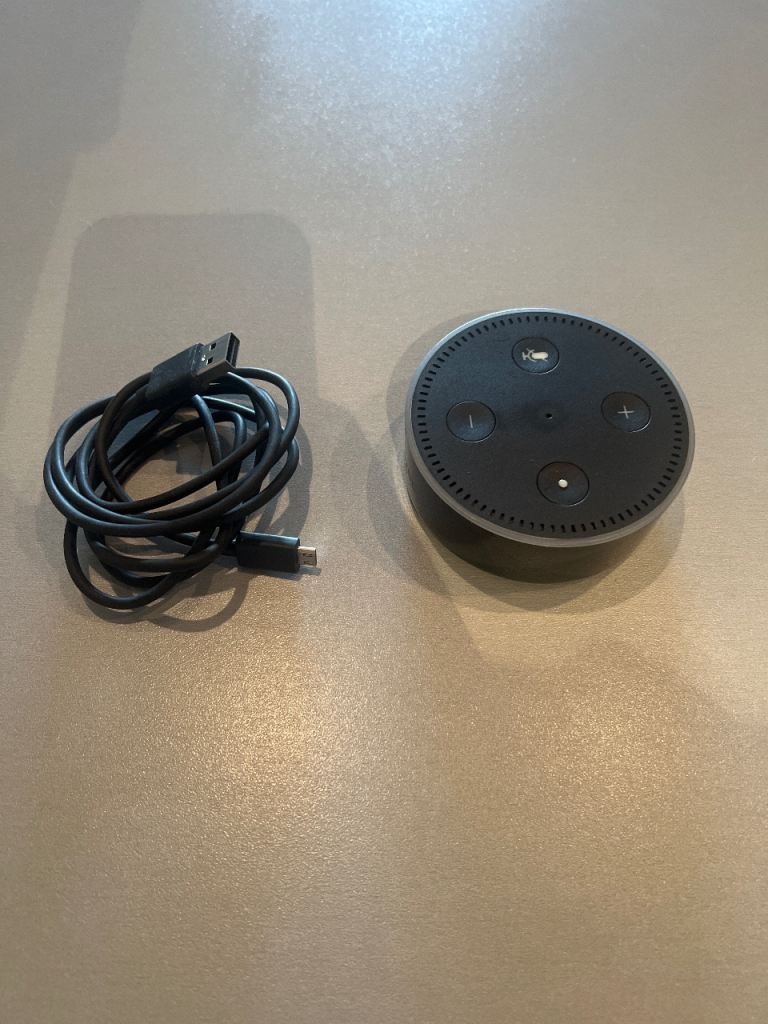 Amazon Echo Dot (2nd Gen) Smart Speaker with USB Cable