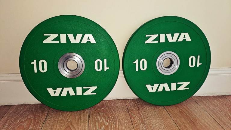 (RRP ALMOST £400) ZIVA ZVO Urethane Competition Bumper Plates 10KG - New in Box