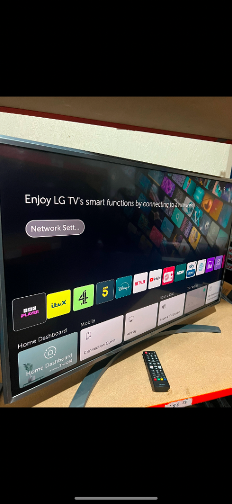 Lg 43 inch 4k smart led tv with base legs fully Wi-Fi 