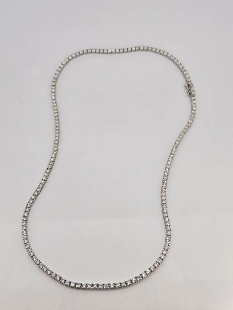 ✨ Brand New 8.00ct Lab-Grown Diamond Tennis Chain – 18K White Gold | WGI Certified