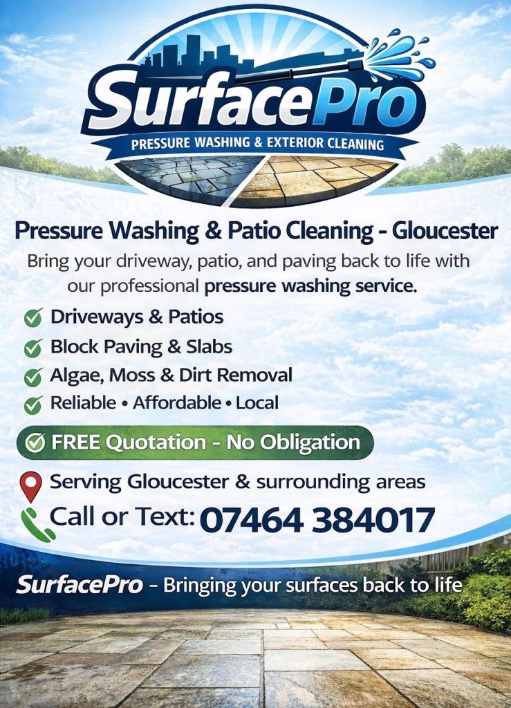 Driveway, Patio and exterior cleaning. 