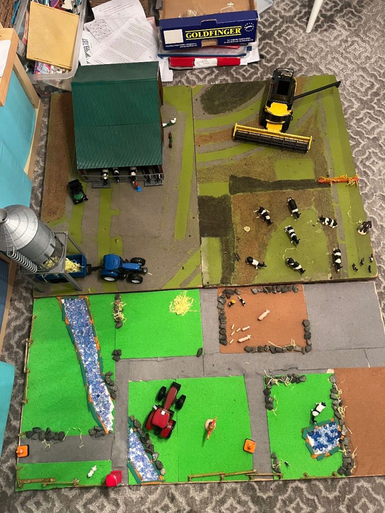 Great Model Farm- inc. tractors, out houses, boards etc
