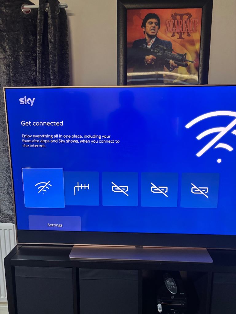 Sky glass 65 inch tv dusty pink