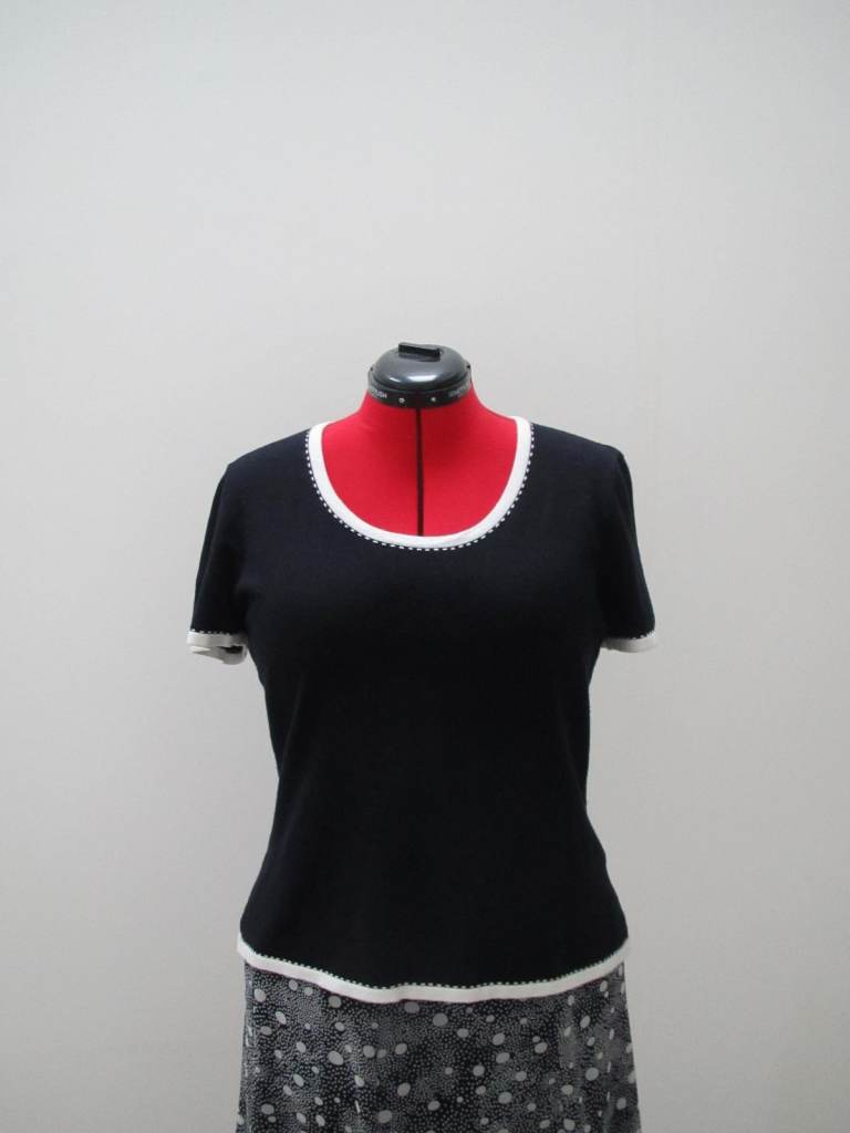 image for Women's Precis Petit Knitted Short Sleeved Jumper/Top, color Navy, Size Large