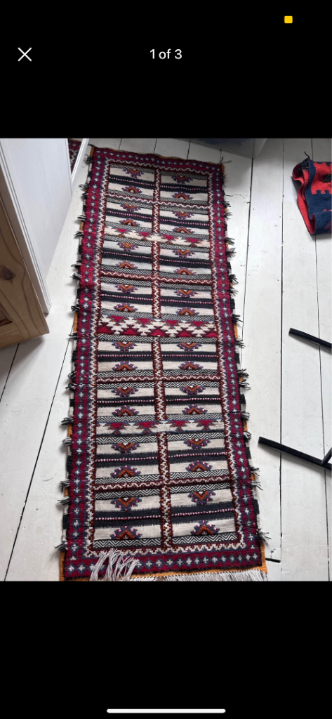 Moroccan rug hand stitched berber
