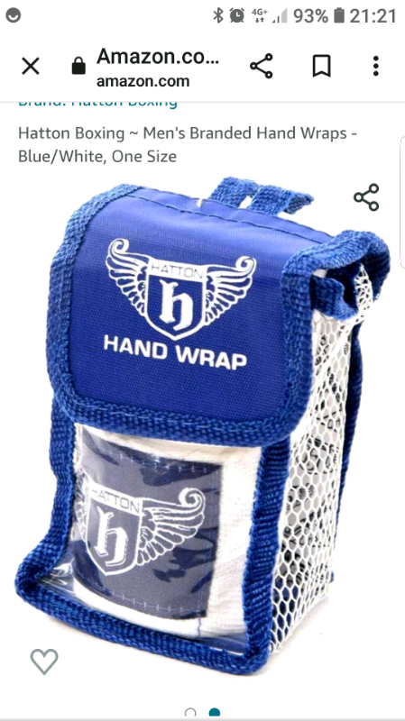 New Ricky Hatton hand wraps bandages boxing 2.5m boxercise kickboxing 