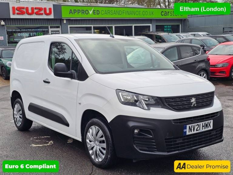 2021 Peugeot Partner White 1.5 BlueHDi Euro 6 panel, 68,952 miles, ULEZ compliant, 5-Speed manua ...