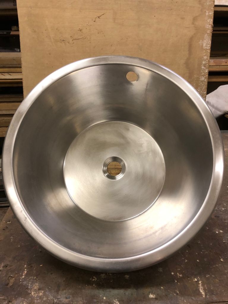 Stainless steel basin 