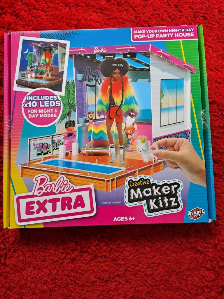 Barbie make your own pop up party house new