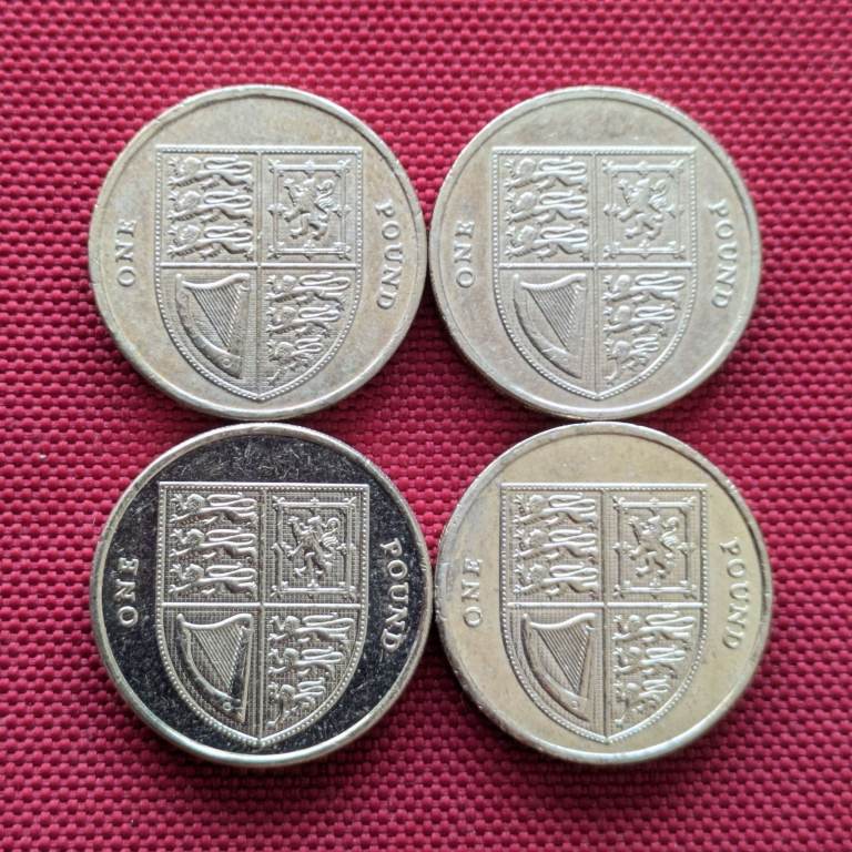 £1 ONE POUND 2012-2015 UK circulation old round pound coins