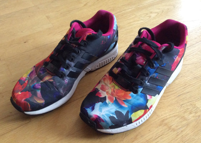  RARE ADIDAS ORIGINALS TRAINERS - Torsion ZX FLUX Womens Floral Sneakers (Art B25362)