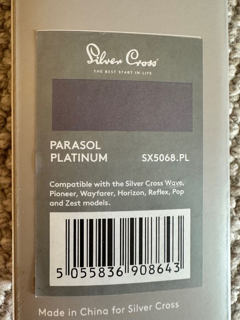 Silver Cross Parasol in platinum