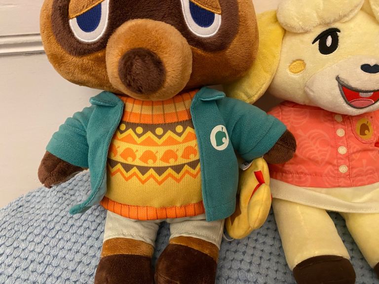 Build-A-Bear Animal Crossing Bundle ACNH Isabelle & Tom Nook Plush Toy