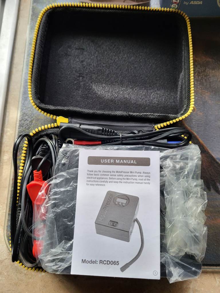 Rocky Creek 12v Motopressor Motorcycle Car Tyre Pump Inflator